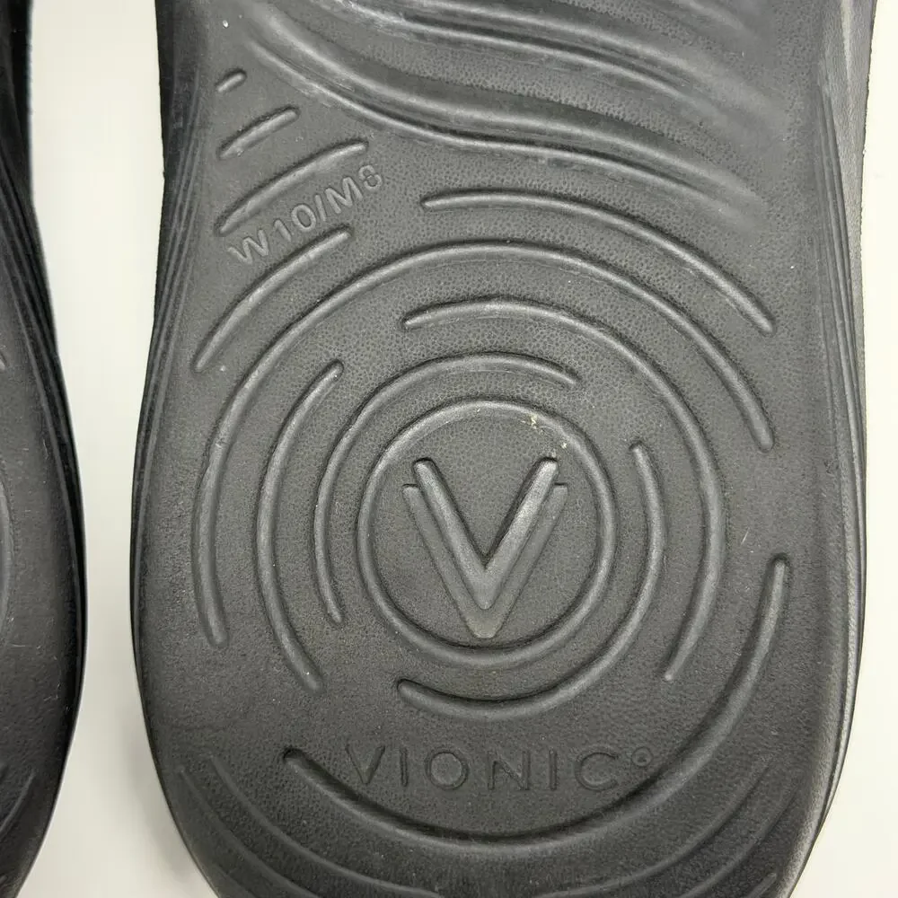 Vionic Black Recovery Slide Sandals Women’s 10 Wide / Men 8